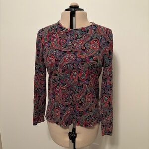 Lauren Ralph Lauren Colorful Paisley Knit